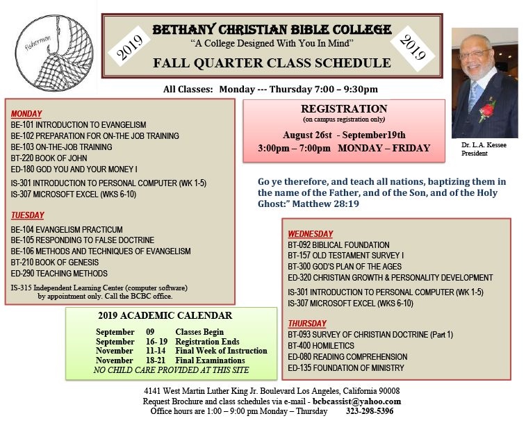 Bethany Christian Bible College Los Angeles